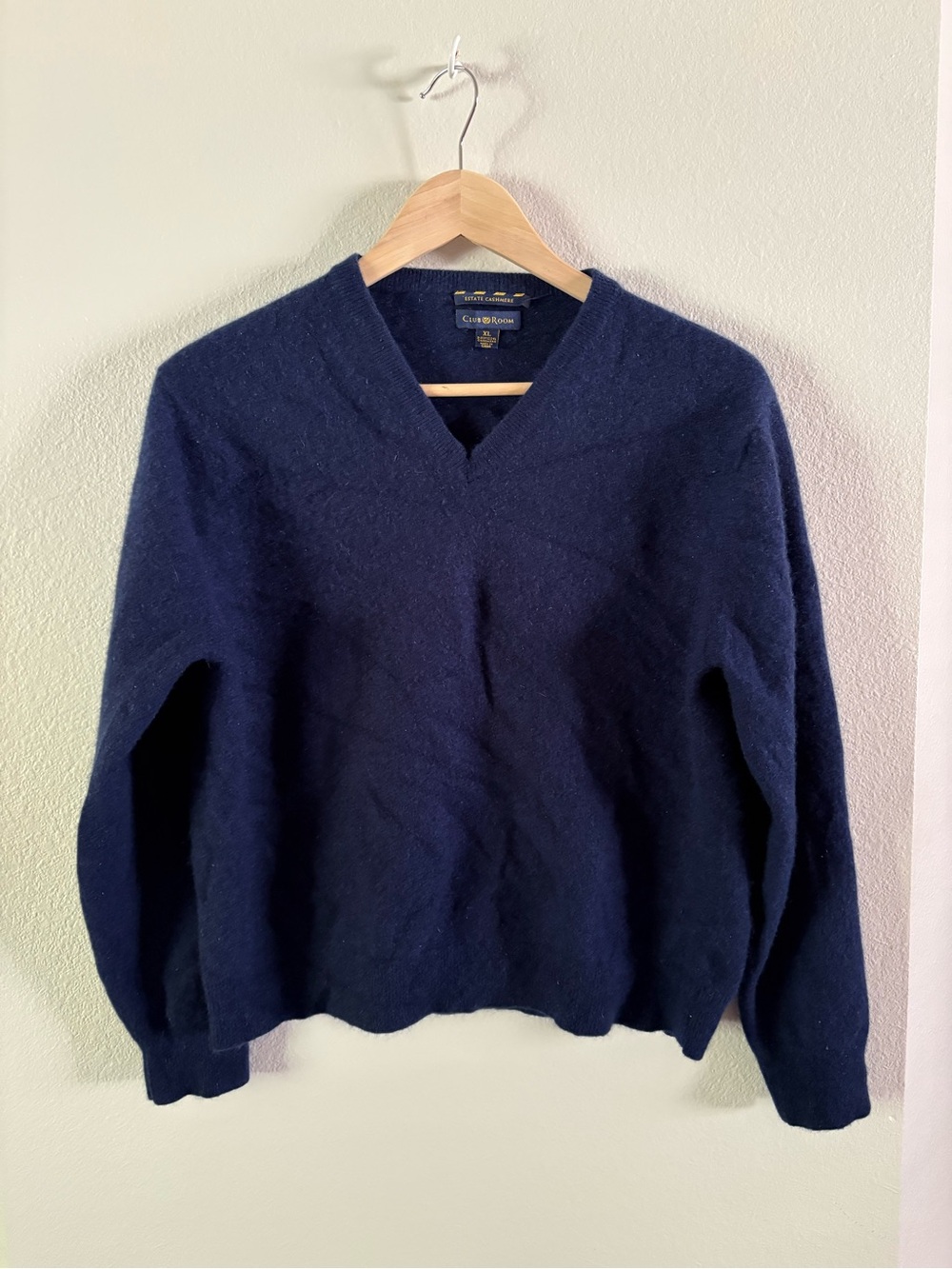 Classic Quiet Luxury 100% Cashmere Oversized V-Neck Sweater XL